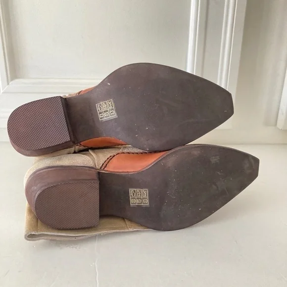 NWOT Free People Sterling Tan Suede Knee High Western Boots Sz 36 - Picture 10 of 11